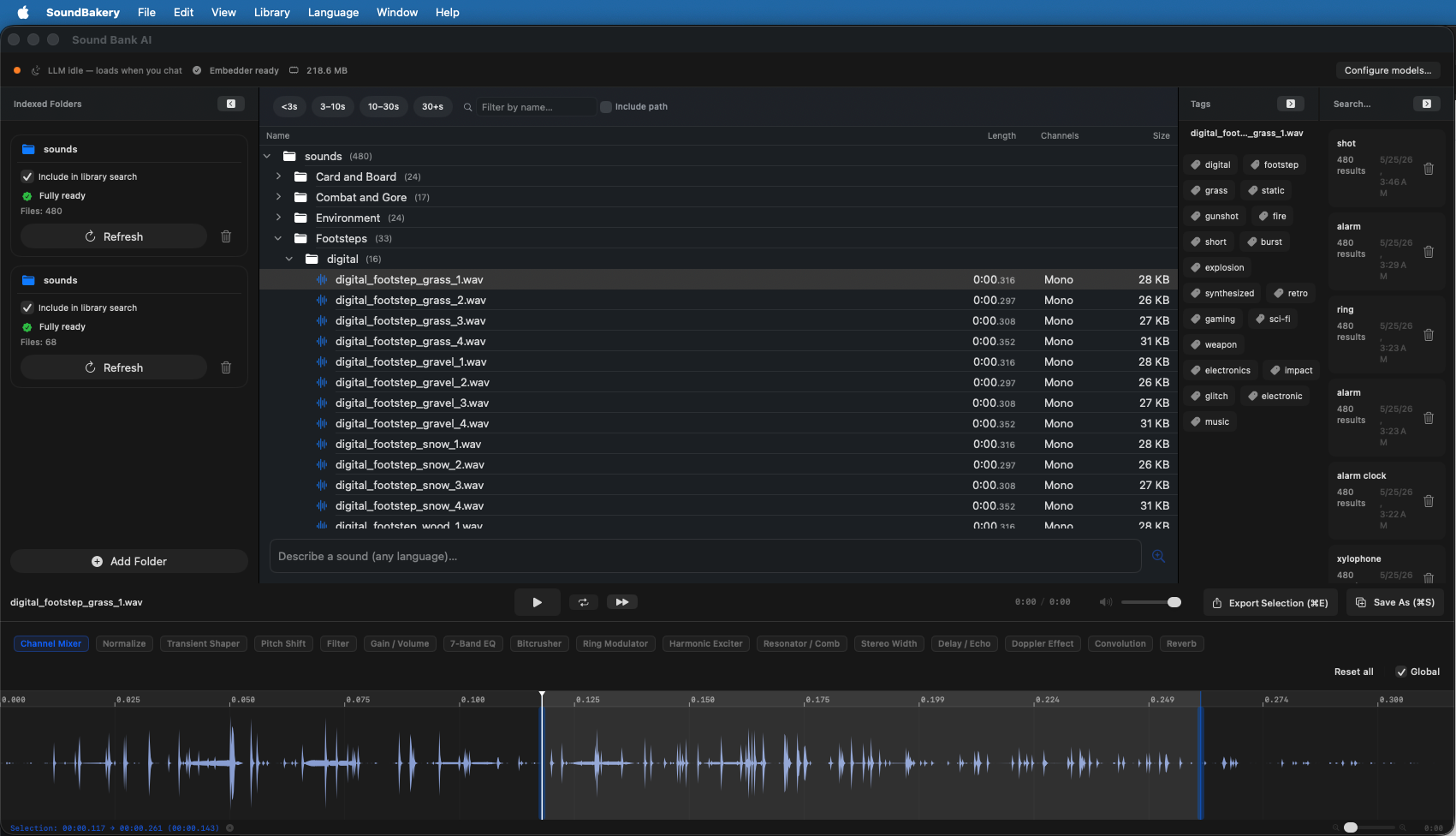 Main application window