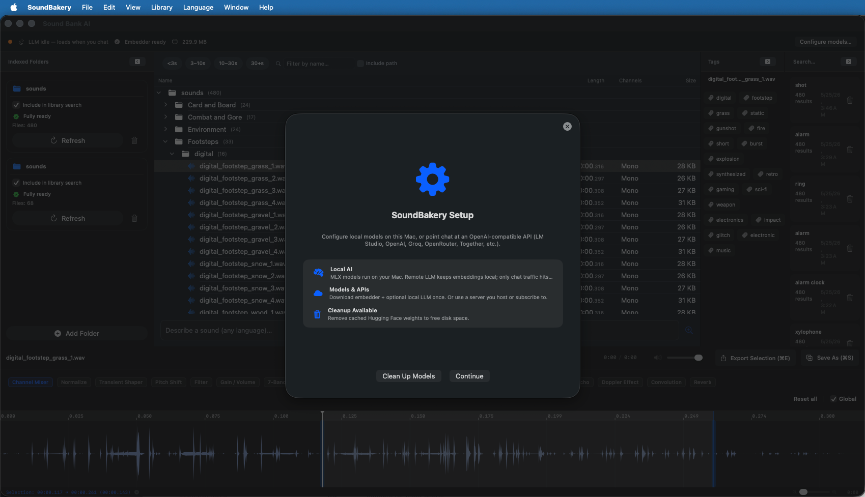 Setup Wizard first page
