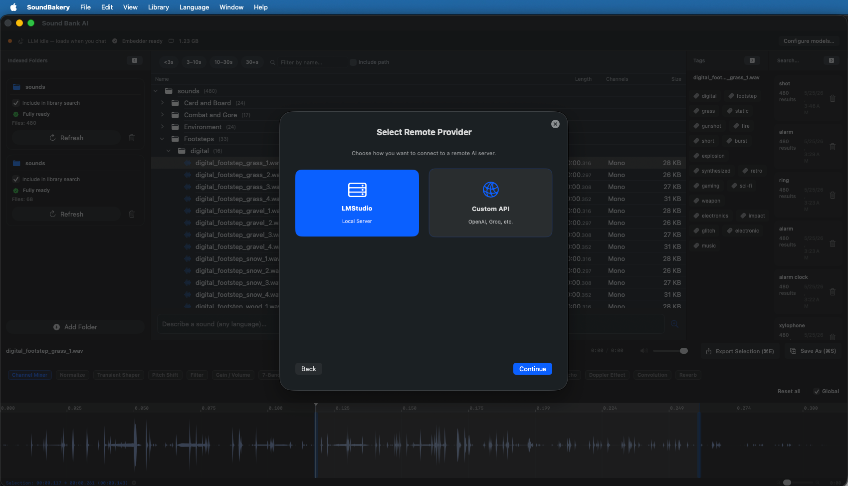 LM Studio vs Custom API choice
